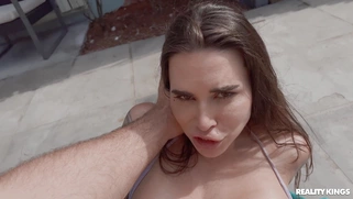 Busty Suttin gets fucked by Jmac in the pool