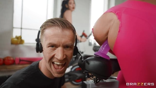 Sienna Day gets her pussy drilled by Danny D on stationary bike