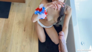 Alexia Anders is sucking huge black cock in POV