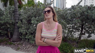 River Lynn is getting picked up outdoors