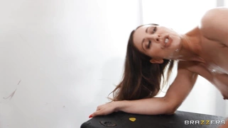 Busty Cherie DeVille is sucking two cocks