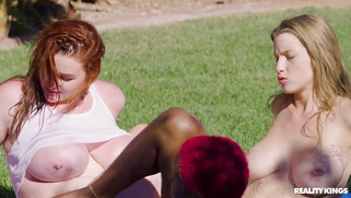 Abigaiil Morris, Octavia Red and Deja Marie are sucking dildo