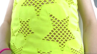 Aspen Ora shows us her cherry pussy lips