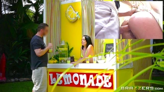 Kristina Rose has anal sex while selling lemonade