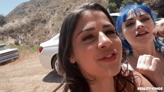 Jewelz Blu, Kylie Rocket and Ryan Reid are sucking black dicks