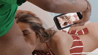 Mackenzie Mace is sucking Lil D's big black dick