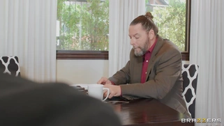 Jamie Michelle is sucking cock and her HB is none the wiser