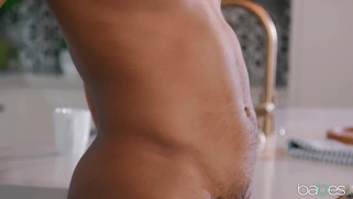 Abella Danger is sucking huge black dick in the kitchen