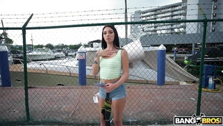 Gianna Ivy is getting picked up outdoors