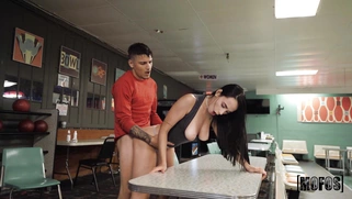 Gaby Ortega gets fucked by Victor Ray standing