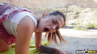 Andrea Lapiedra on her fours gets ass drilled by Tommy Cabrio