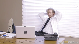 Lily LaBeau whips out her tits and sucks doctor's cock in the waiting room