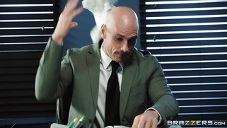 Isis Love has her colleague Johnny suck on her juicy tits