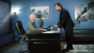 Isis Love has her colleague Johnny suck on her juicy tits