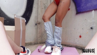 Catalina Devil is sucking Jordi's cock in POV