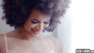 Ebony big ass teen Scarlit S. kissed hot big tits black teen Alina Ali