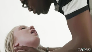 Bailey Brooke is sucking Sean Michaels' black monster cock