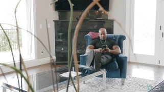 Maid Elsa Jean is sucking huge black cock in the kitchen