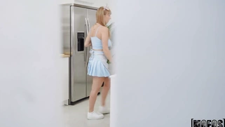 Angel Youngs is sucking huge black cock in POV