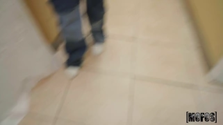 Teen Emma Bugg is sucking cock in POV