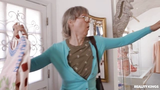 Hazel Grace rides Damion Dayski on the chair