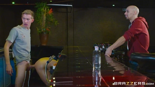 Cathy Heaven and Danny D have a sneaky anal fuck right in front of their boss