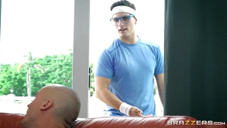 Skyla Novea almost caught by her boyfriend while sucking mighty rod