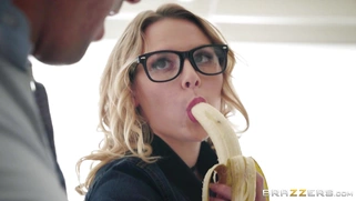 Aubrey Sinclair sucks her dad employee's big rod