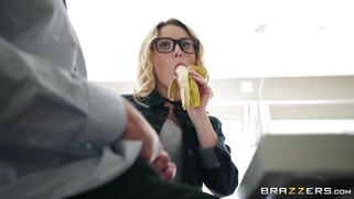 Aubrey Sinclair sucks her dad employee's big rod