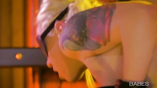 Lola Taylor got jizz load in her mouth after doggystyle fucking