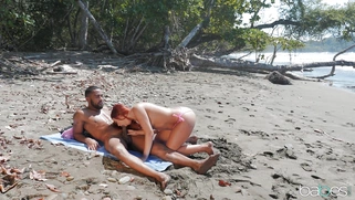 Latina Gala Brown is sucking giant black cock