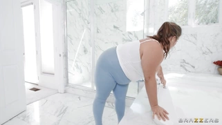 Leila Lewis pleasures herself and Juan Loco spies and jerks on her