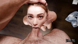 Mazy Myers gets her face fucked by Charles Dera