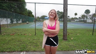 Jill Taylor is getting picked up outdoors