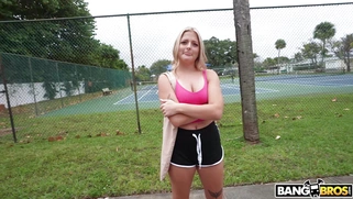 Jill Taylor is getting picked up outdoors