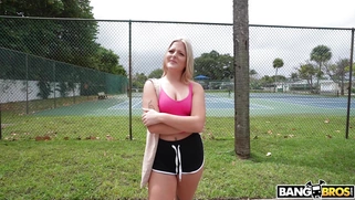 Jill Taylor is getting picked up outdoors