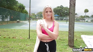 Jill Taylor is getting picked up outdoors