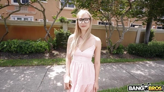 Stella Chiyoki gets picked up outdoors