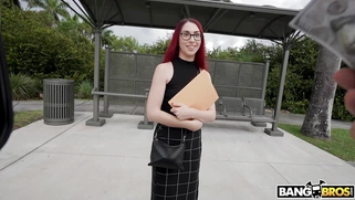 Leo Babe is getting picked up outdoors