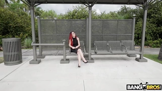 Leo Babe is getting picked up outdoors