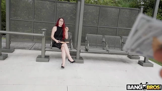 Leo Babe is getting picked up outdoors