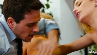 Sydney Cole got her pussy eaten on the desk