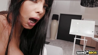 Athenea Rose gets double penetrated by Freddy Gong and Darrell Deeps