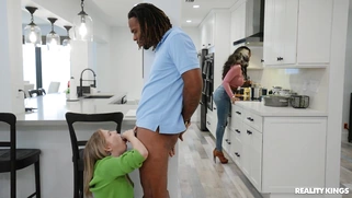 Coco Lovelock is sucking BBC and her stepmom is none the wiser