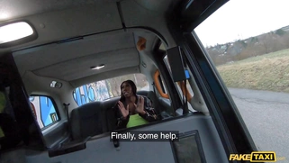 Ebony Mystique shows off her big tits and shaved pussy