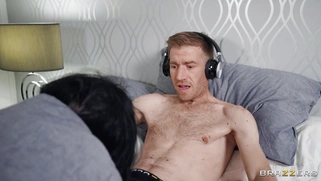 Evangeline Love is sucking Danny D's giant cock