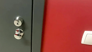 Babe wears sexy black thongs while penetrated