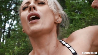 MILF Brittany Bardot gets fucked by Nick Ross standing