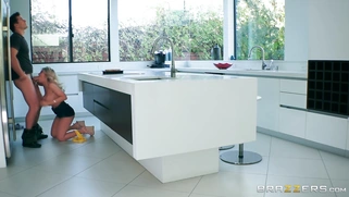 Kayla Kayden is gobbling up Ramon's cock while his wife none the wiser