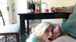 Blonde teen Piper Perri orally pleasures the cock